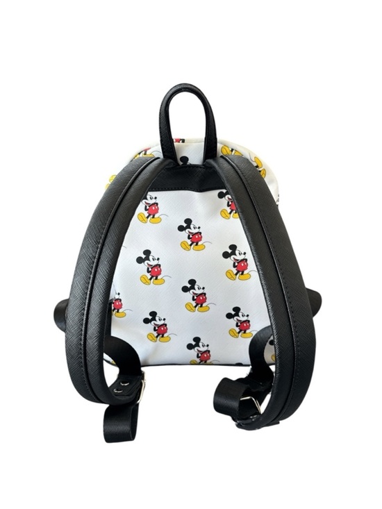 Loungefly Disney Mickey Mouse Mini Backpack White Allover Print Faux Leather Bag main image 4